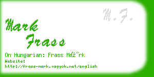 mark frass business card